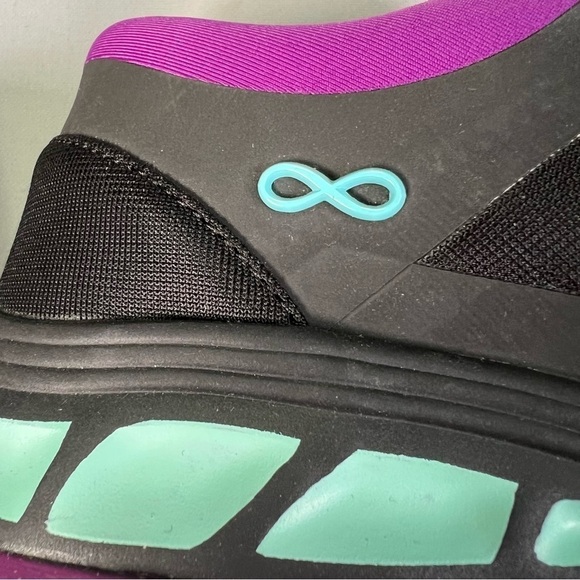 New nb Cherokee Infinity Fly Black Neon Purple Sneakers Nursing Shoe Womens 8 - Picture 7 of 10
